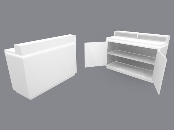 MOD-1729 Trade Show Custom Counter with Doors and Interior Shelf -- Image 3